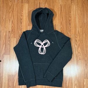 TNA Dark Gray Hoodie with Pink Logo